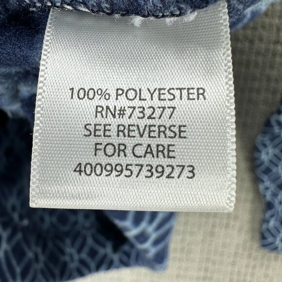 Croft & Barrow Jacket Womens Size Medium Blue Fleece Zip Up Geometric Pockets - Picture 8 of 9